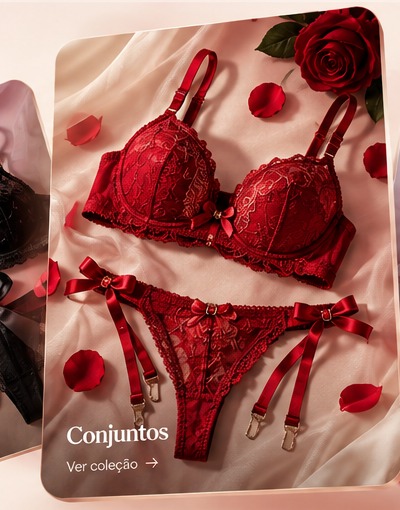 Conjunto de lingerie vermelha